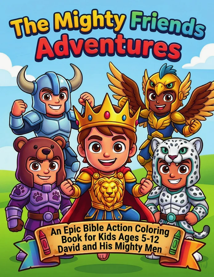 Cover of The Mighty Friends Adventures: An Epic Bible Action Coloring Book