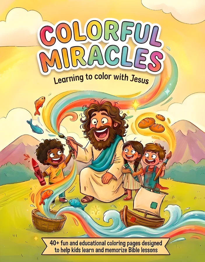 Cover of Colorful Miracles: Learning to Color with Jesus